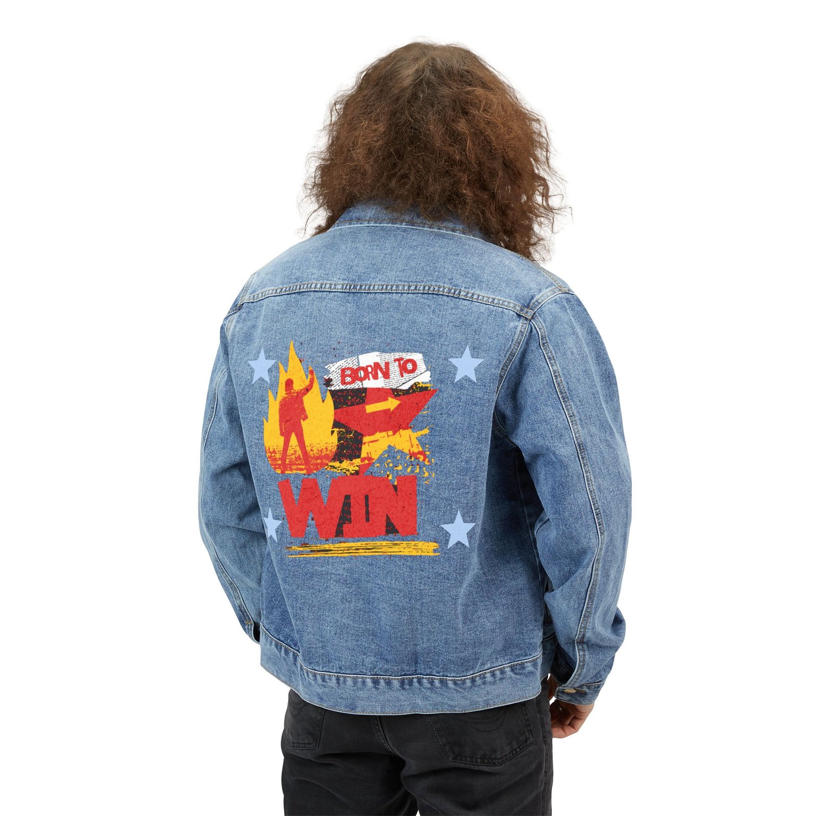 Born to Win Men's Denim Jacket - Image 4