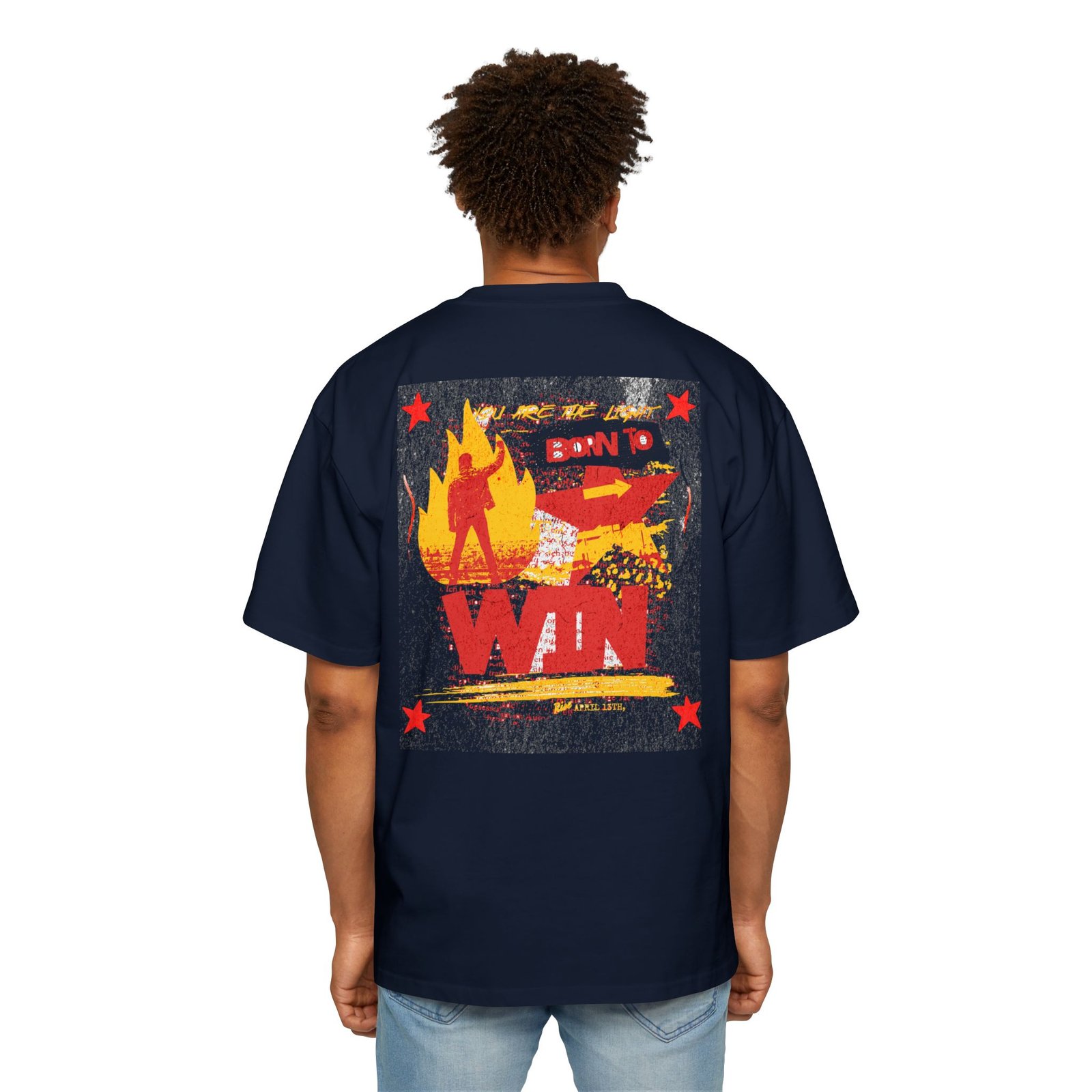 Born to Win Oversized Tee, Men's Graphic T-Shirt - Image 21