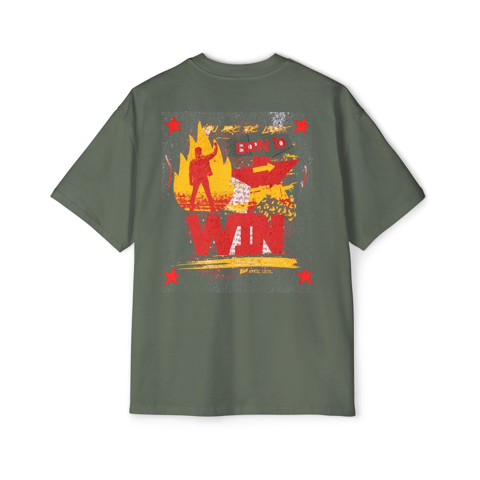 Born to Win Oversized Tee, Men's Graphic T-Shirt - Image 12