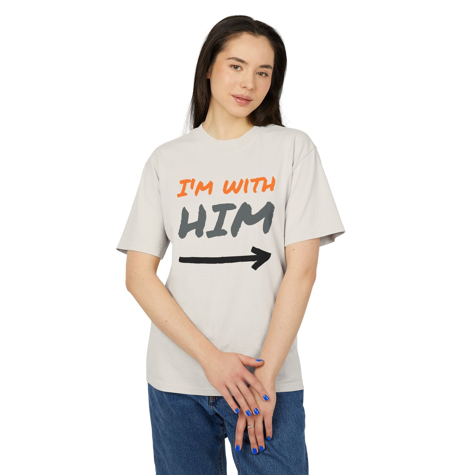 Unisex Tee with "I'm with HIM" Graphic | Casual - Image 3