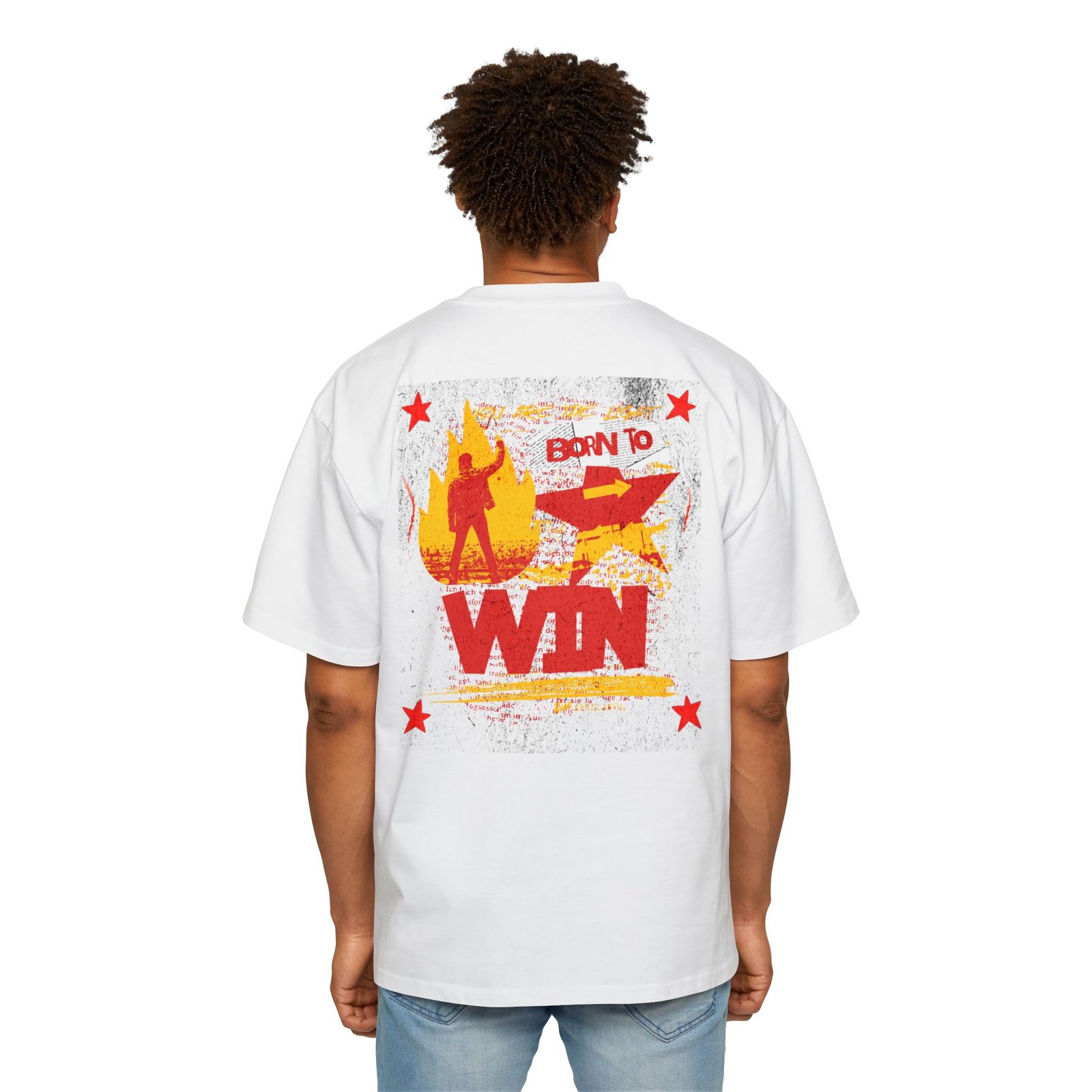 Born to Win Oversized Tee, Men's Graphic T-Shirt - Image 7