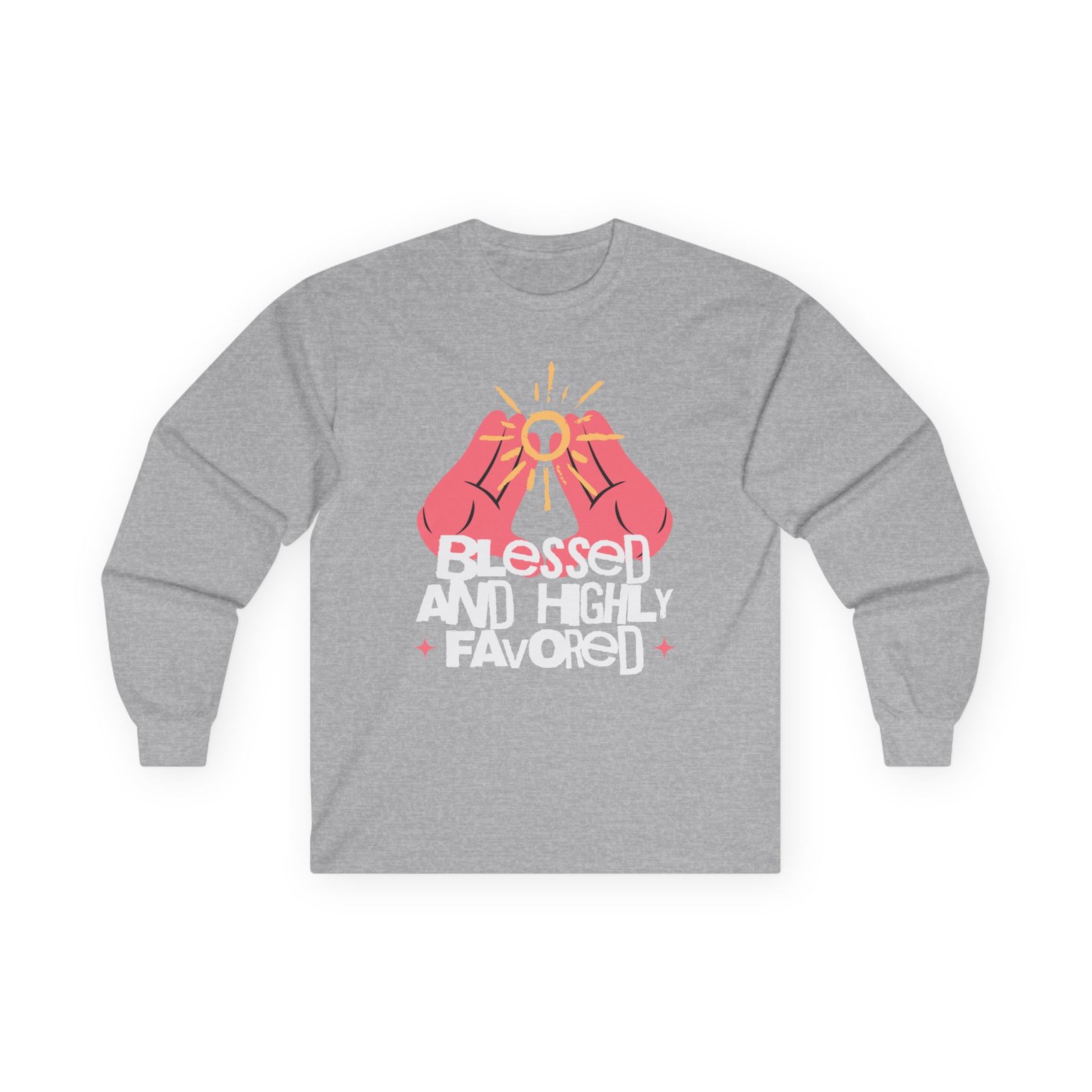 Blessed and Highly Favored Long Sleeve Tee - Image 7
