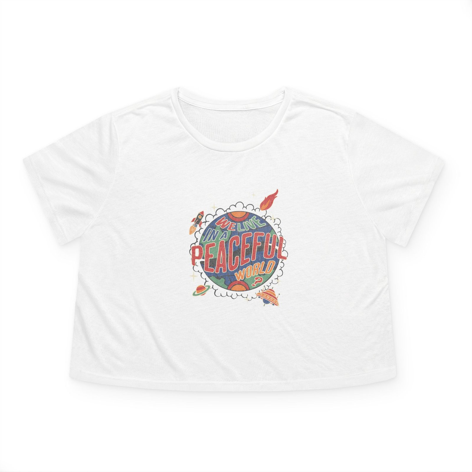 Peaceful Vibes Women's Flowy Cropped Tee