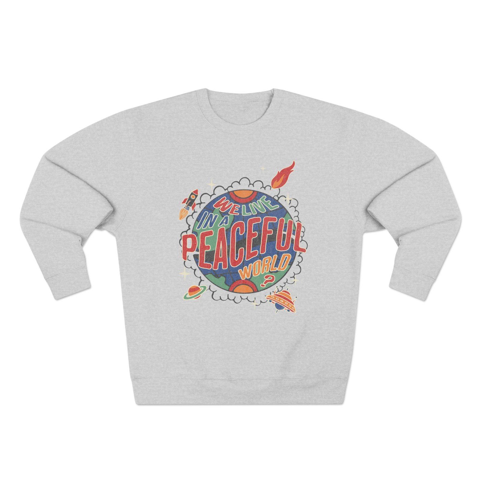 Peaceful World Unisex Crewneck Sweatshirt - Image 5