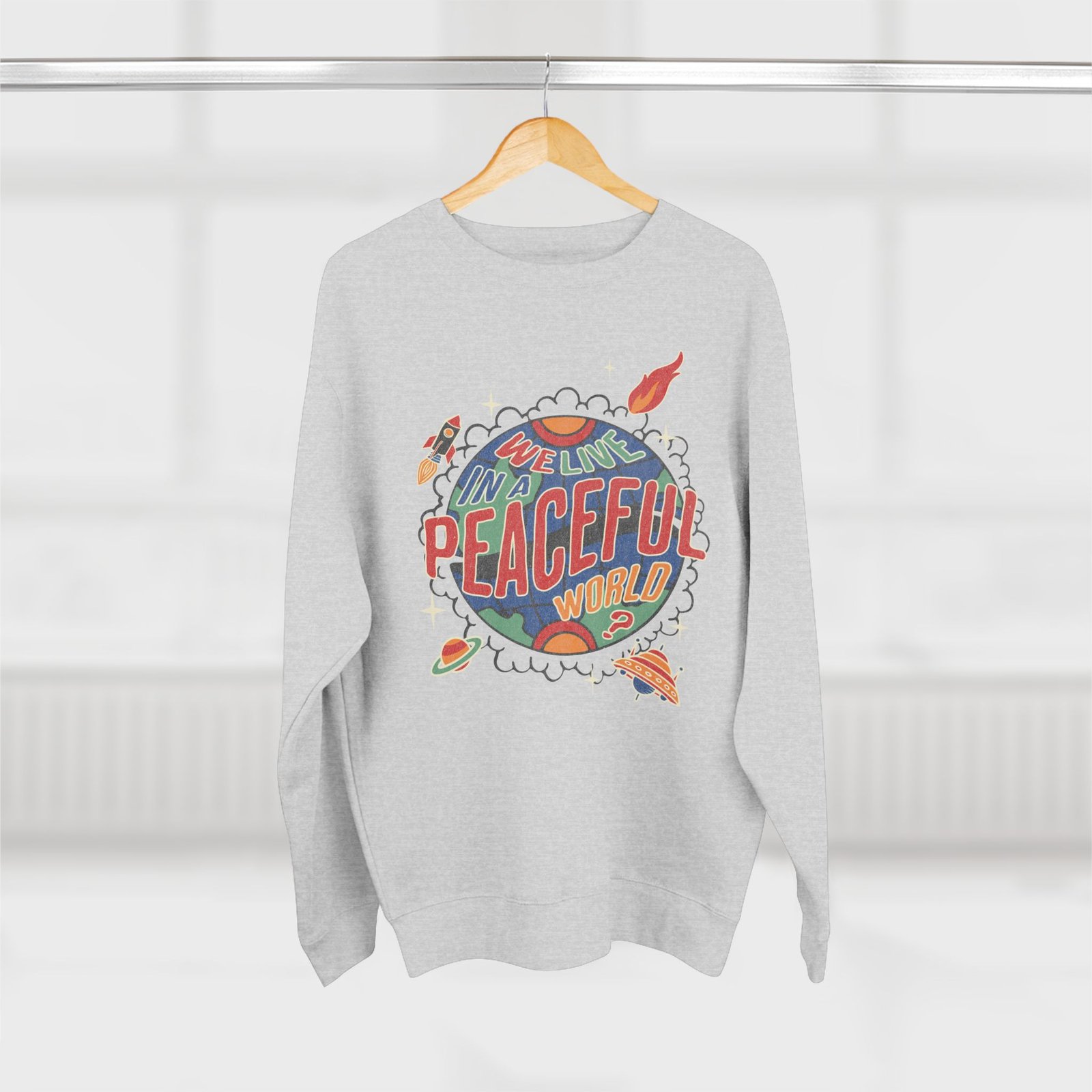 Peaceful World Unisex Crewneck Sweatshirt - Image 8