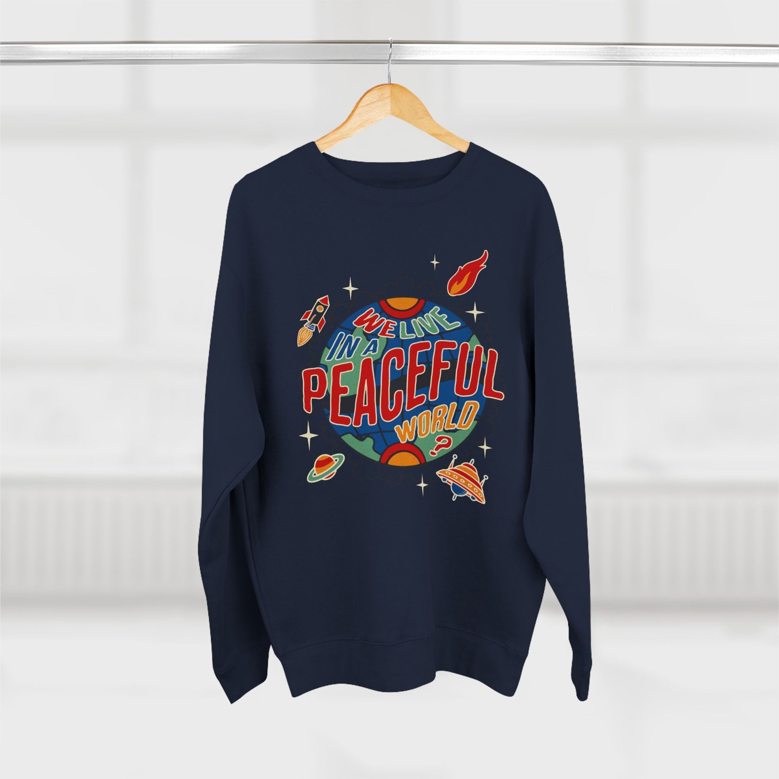 Peaceful World Unisex Crewneck Sweatshirt - Image 24