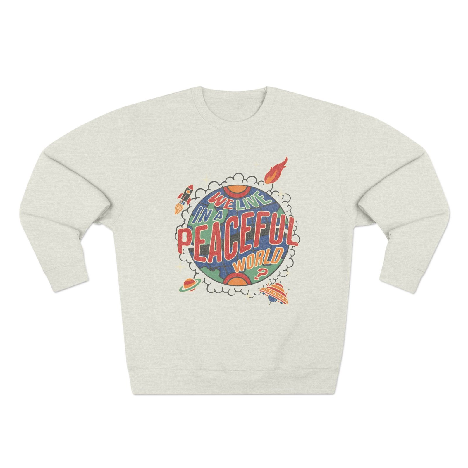 Peaceful World Unisex Crewneck Sweatshirt - Image 13