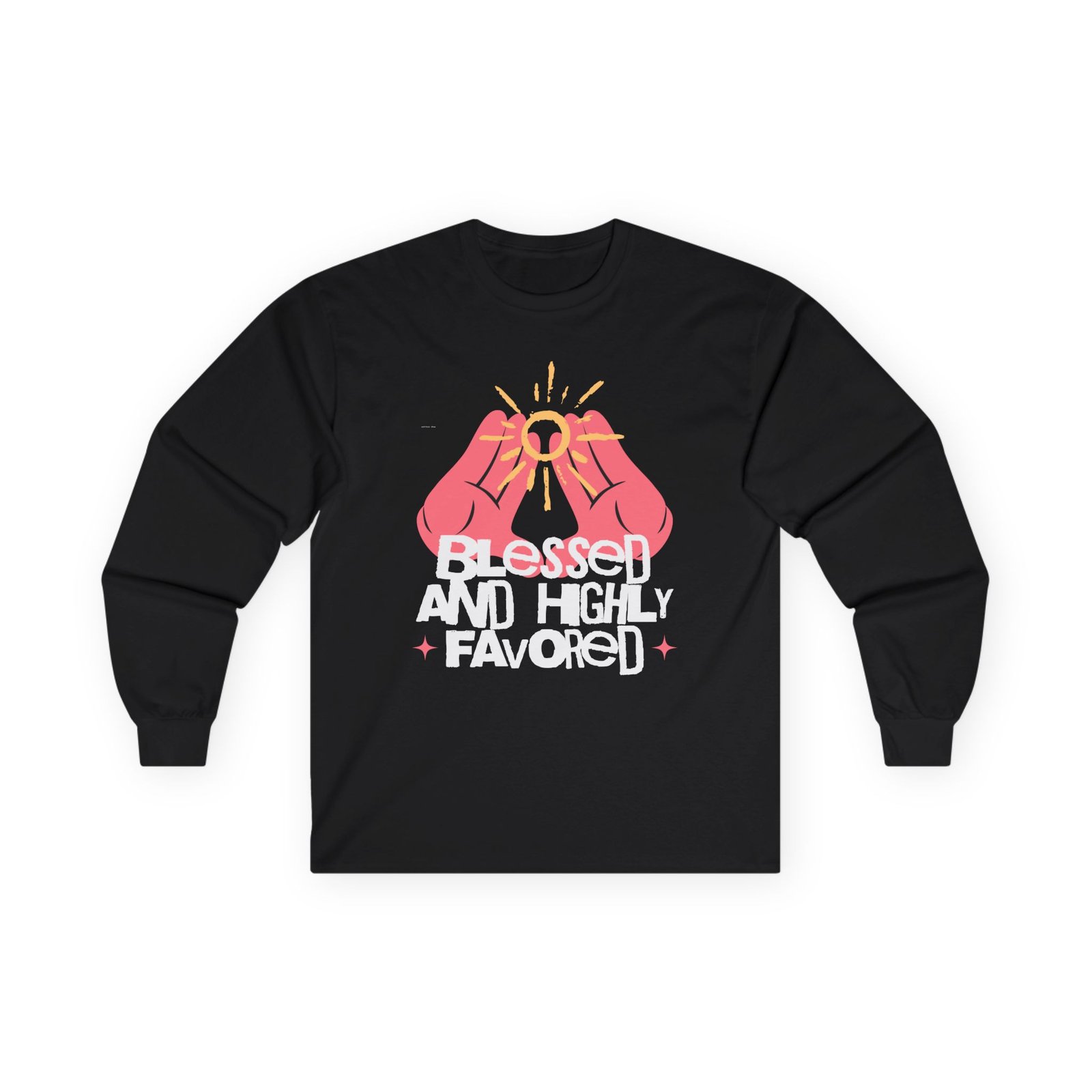 Blessed and Highly Favored Long Sleeve Tee - Image 4