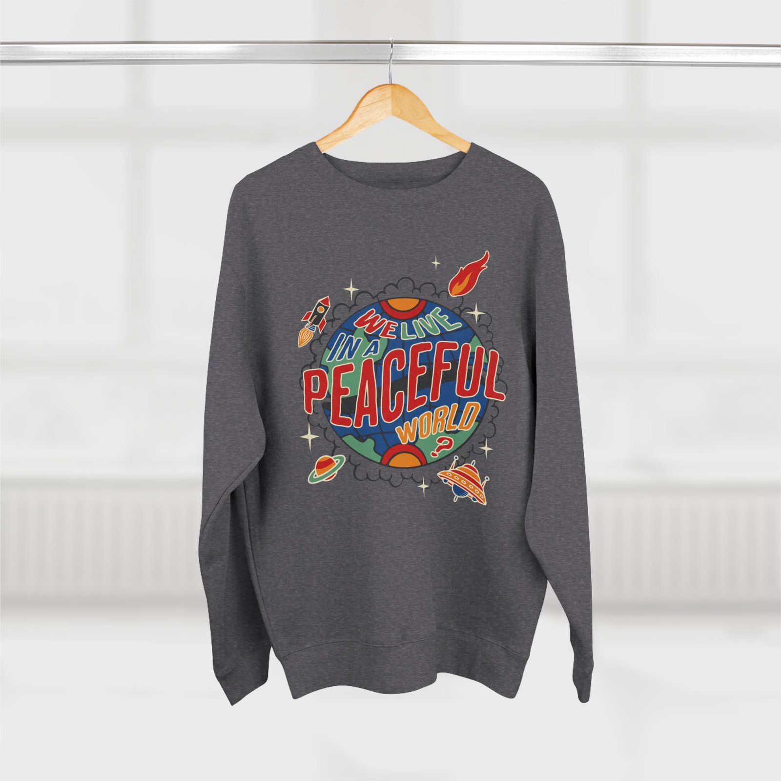Peaceful World Unisex Crewneck Sweatshirt - Image 12