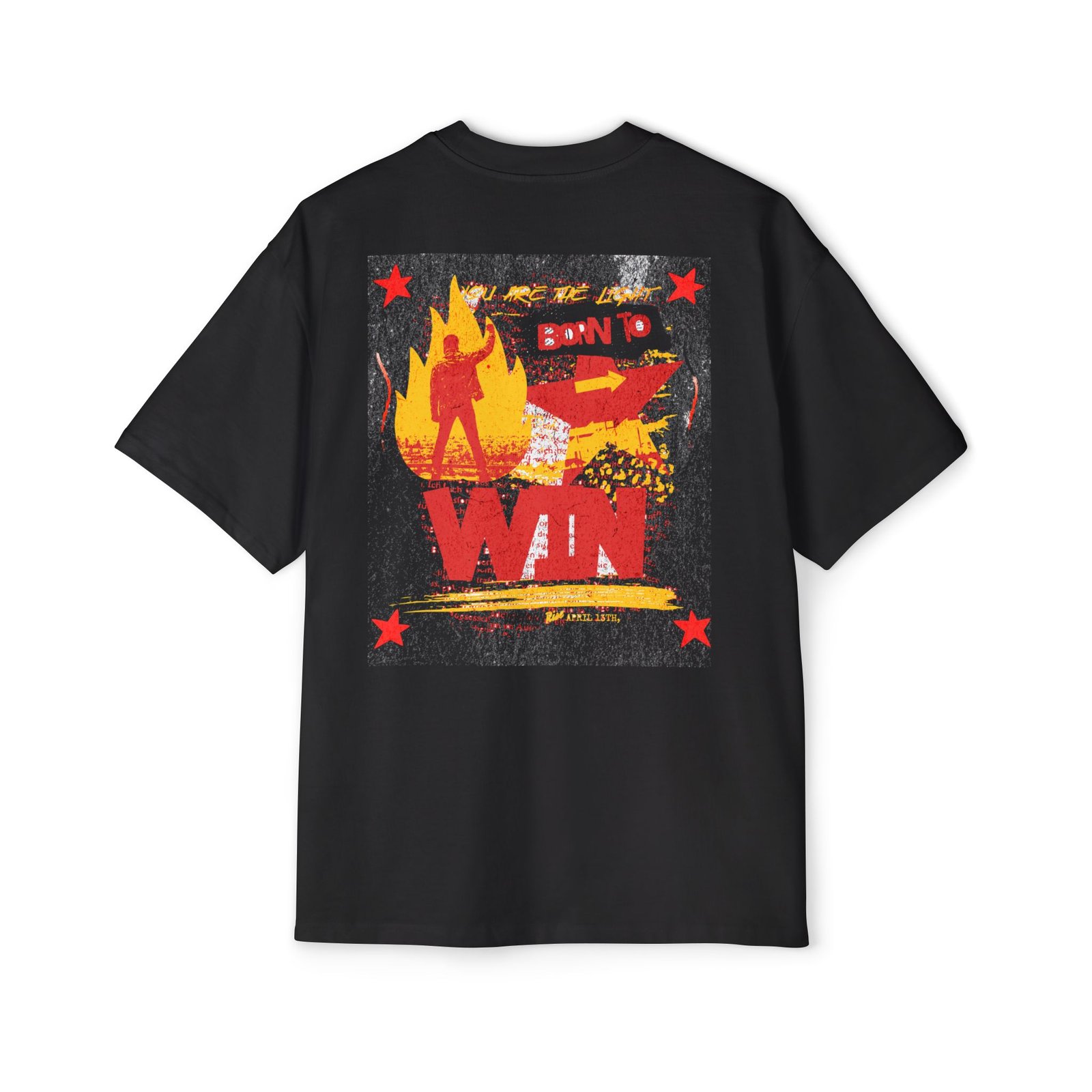 Born to Win Oversized Tee, Men's Graphic T-Shirt - Image 2