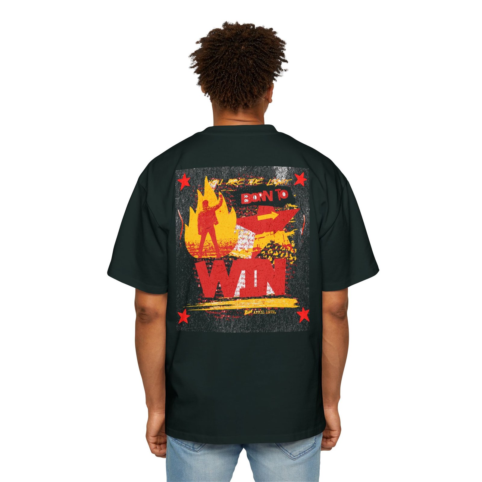 Born to Win Oversized Tee, Men's Graphic T-Shirt - Image 17